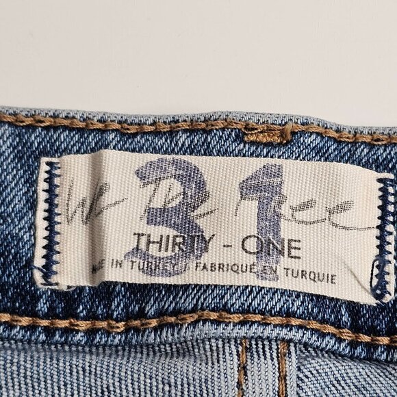 Free People High-Waisted Light Wash Ankle Skinny Jeans Cut off Women's Size 31 - Picture 6 of 16